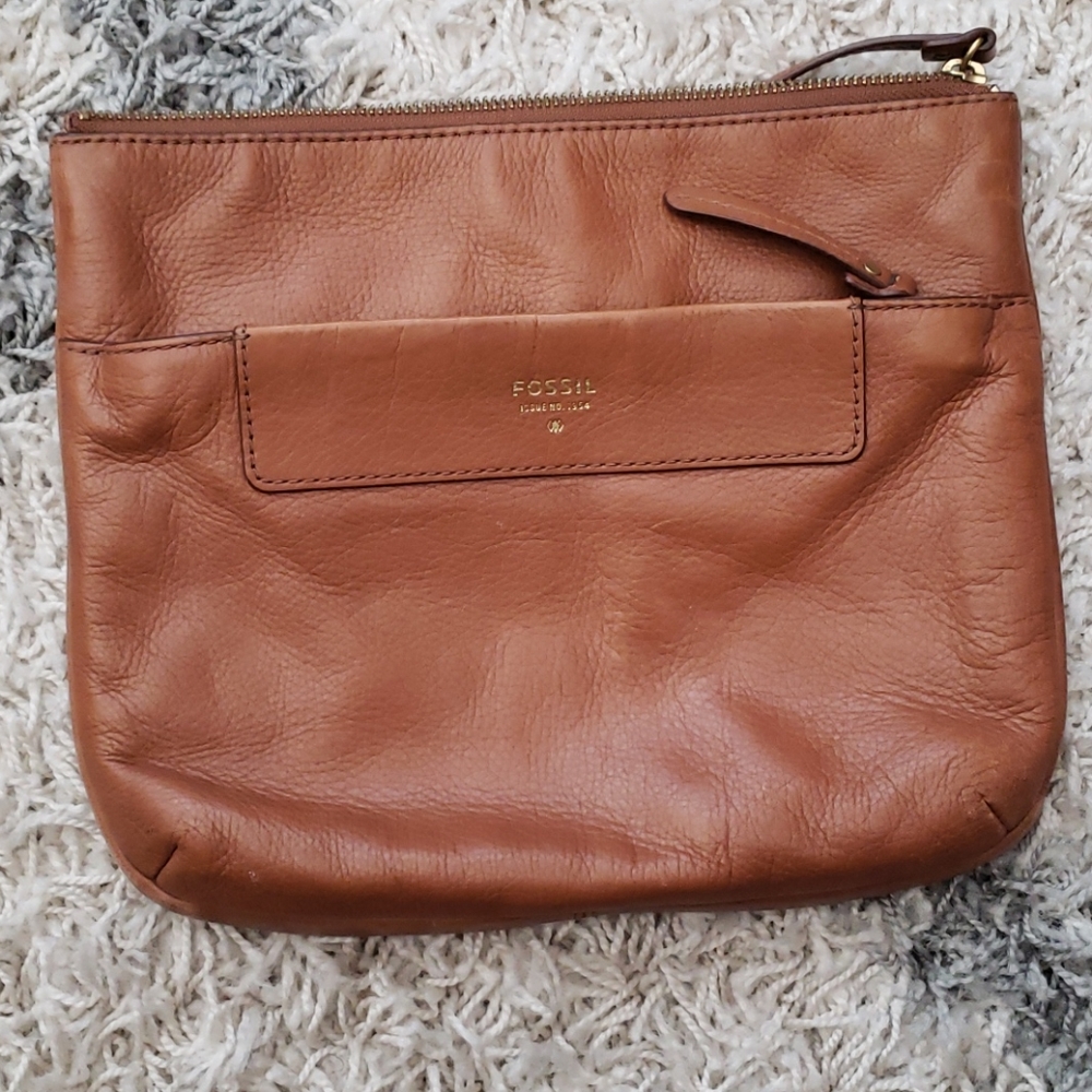 Fossil Camel Colored Crossbody, Medium Size
